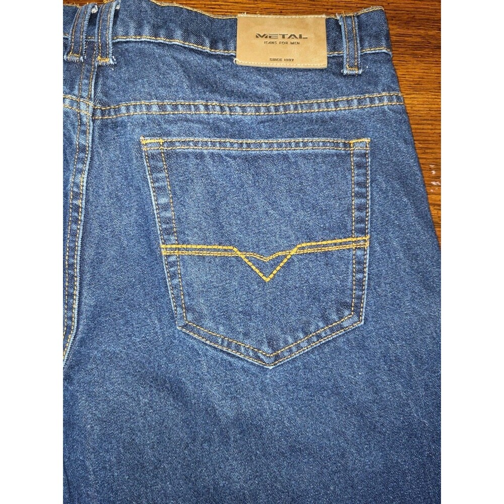 Vintage Genes 1891 Metal Jeans Mens 36x30 Regular Classic Fit Blue Cotton Denim - Picture 4 of 7